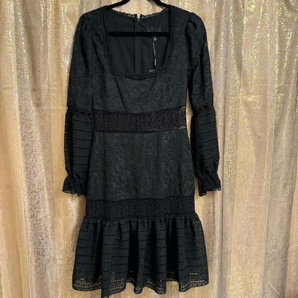 Cynthia Rowley Black Wicker Park Lace Eyelet Dress Size 8 NWT - Picture 2 of 14